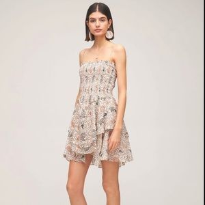 ISABEL MARANT ÉTOILE Anka Smocked Paisley Mini Dress